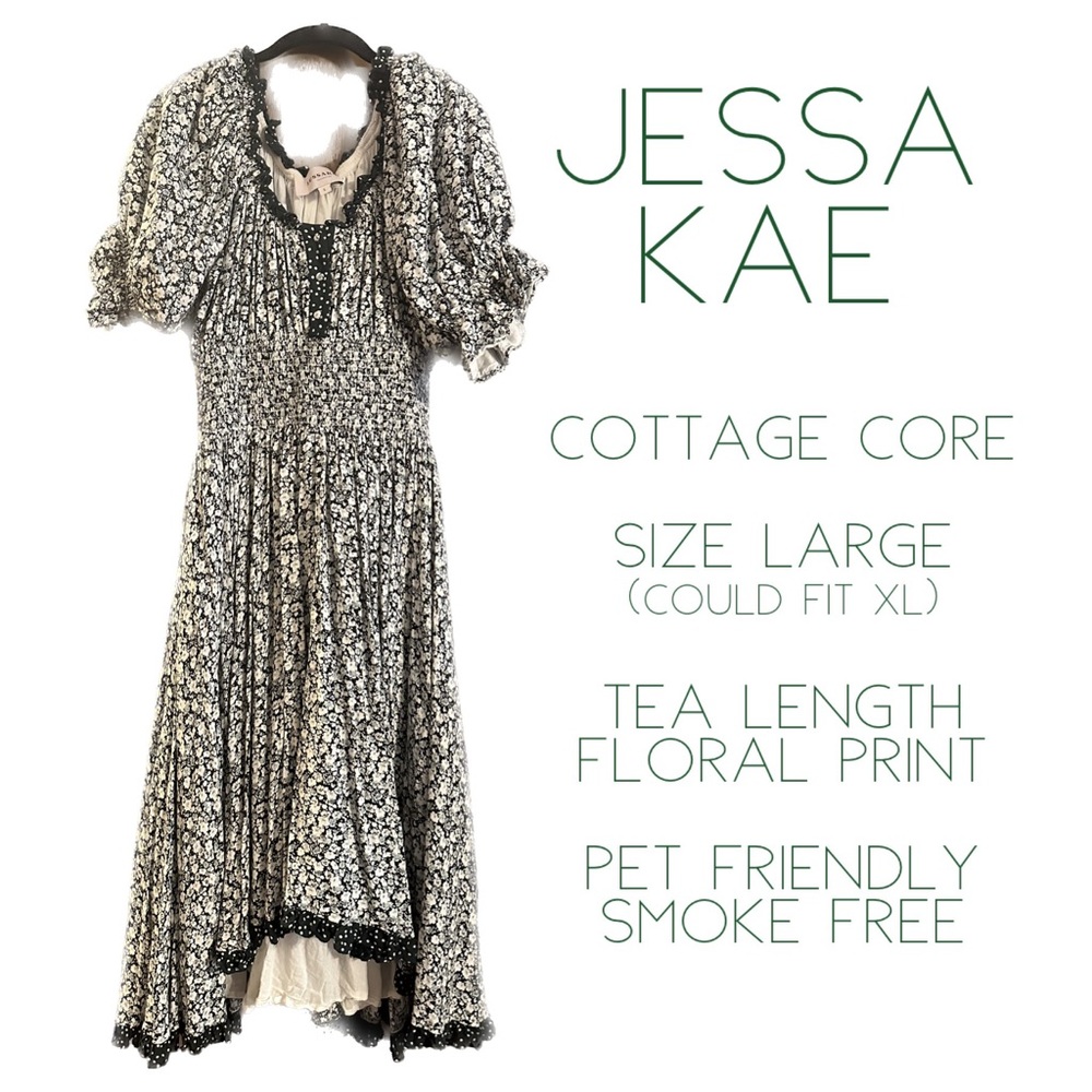 JessaKae CottageCore Tea Length Dress